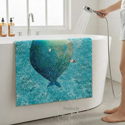Rutschfeste Duschmatte 100x150 cm – Weich, Komfortabel & Zuschneidbar