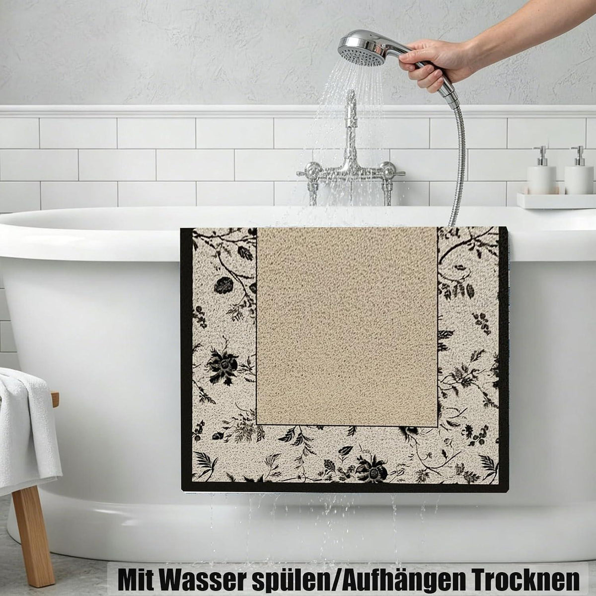 Rutschfeste Duschmatte 120x150 cm – Weich, Komfortabel & Antirutsch