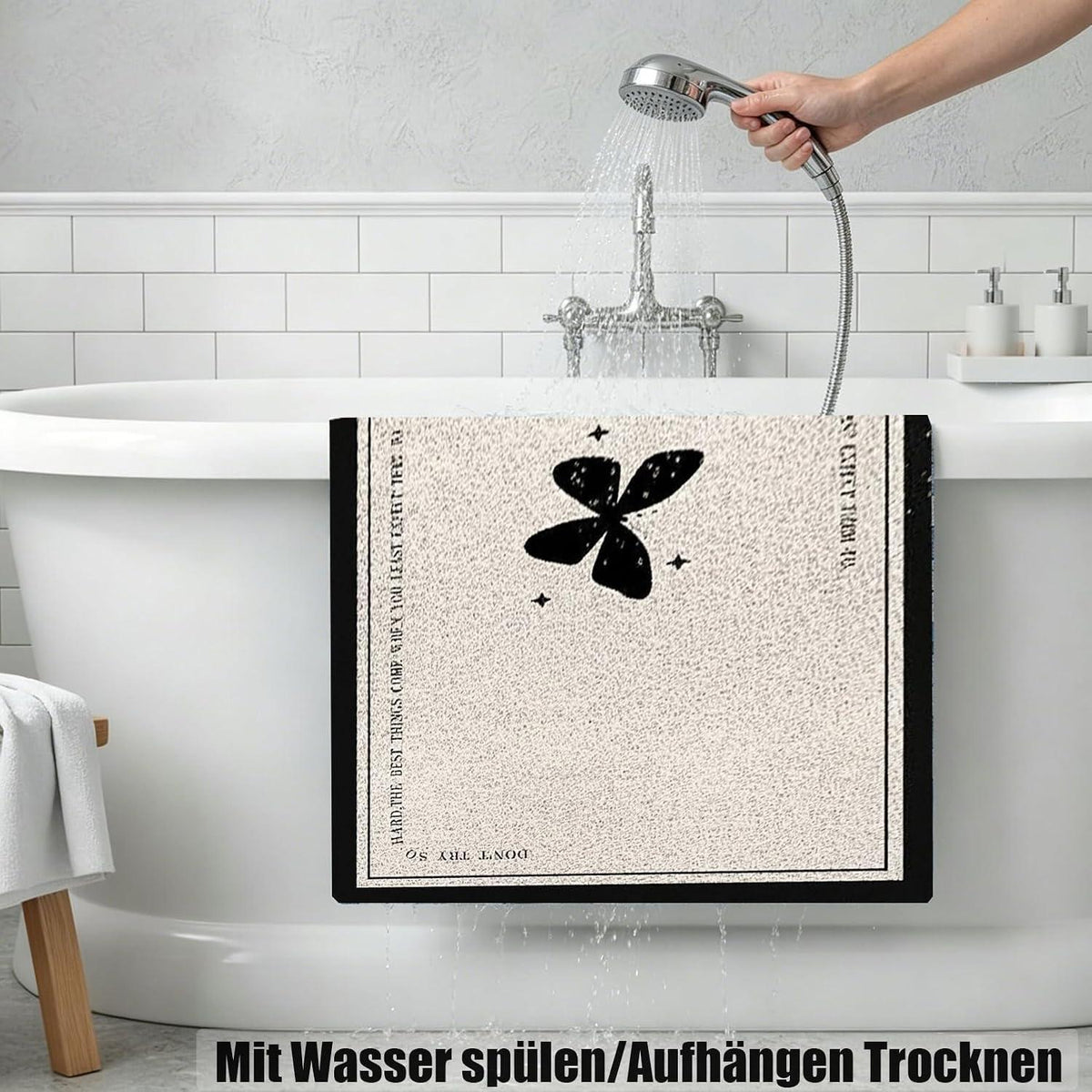 Rutschfeste Duschmatte 100x100 cm – Modern & Komfortabel