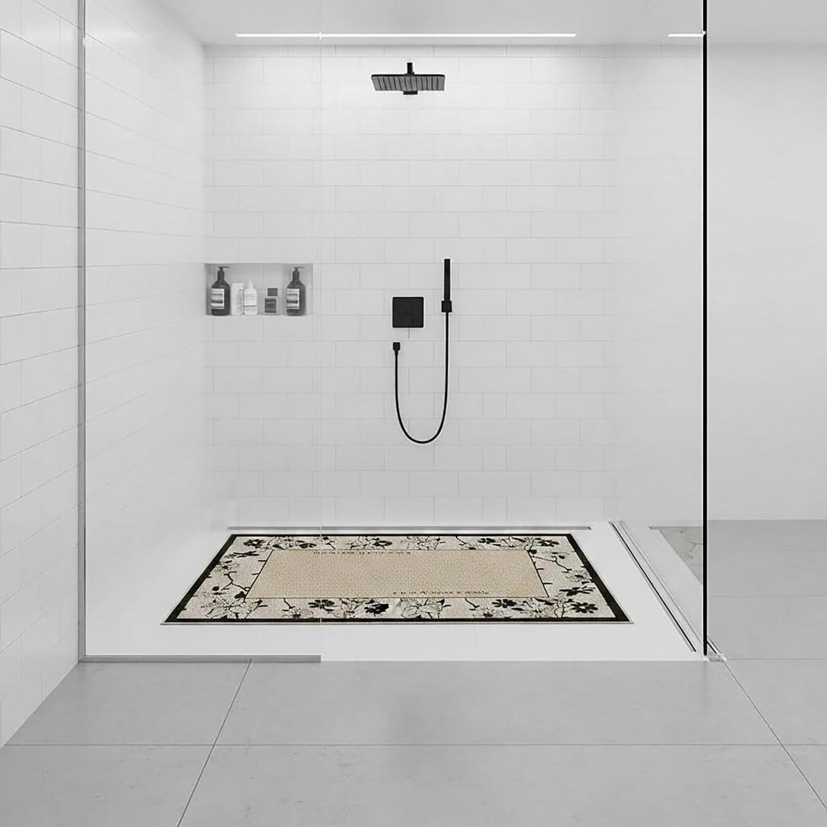 Rutschfeste Duschmatte 100x120 cm – Modern & Weich