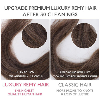 Echthaar Nano Ring Extensions Platinblond 50cm