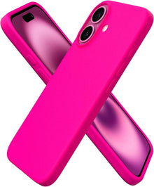 iPhone 16 Silikon Hülle 6,1 Zoll Schutzhülle - Leuchtend rosa