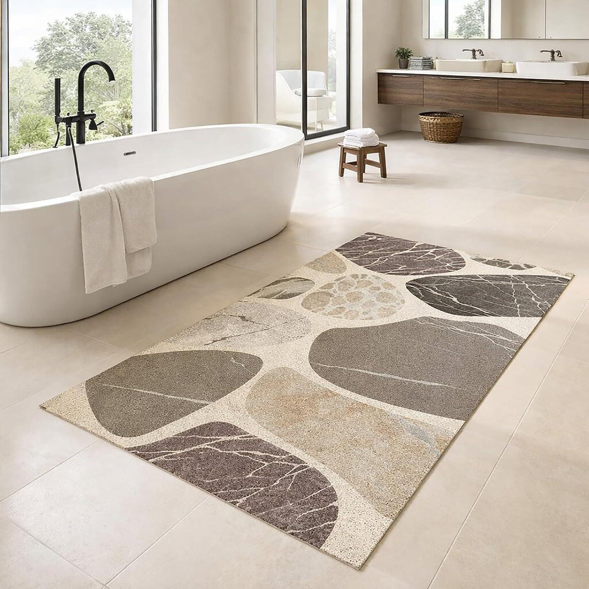 Rutschmatte Dusche 120x150 cm – Antirutsch, Weich & Ablaufloch