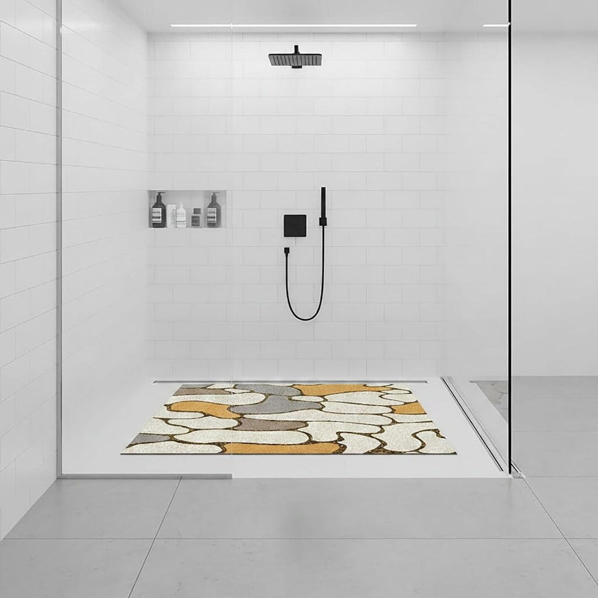 Rutschfeste Duschmatte 100x120 cm – Weich, Modern & Schnell Trocknend
