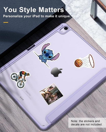 Schutzhülle iPad Air 13 Zoll M2 2024 Stifthalter Transparent Violett