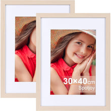 Set Bilderrahmen 30x40cm Holz Fotorahmen Passepartouts