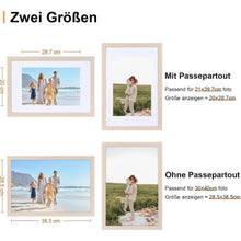 Set Bilderrahmen 30x40cm Holz Fotorahmen Passepartouts