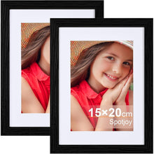 Bilderrahmen Set 15x20cm Holzrahmen Passepartouts 2er
