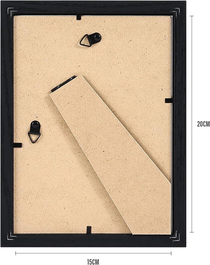 Spotjoy Fotorahmen 15x20cm Holzrahmen Schwarz 2er-Set