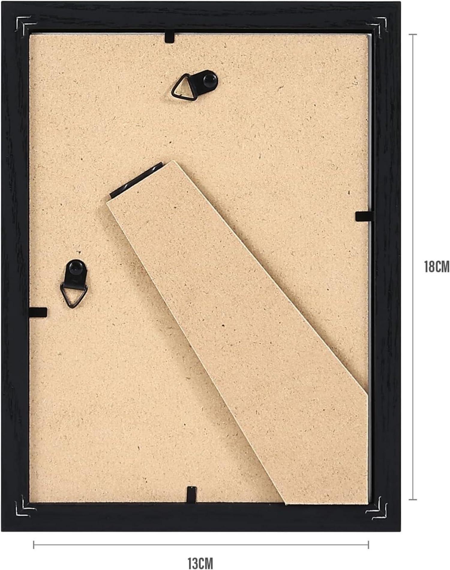 Spotjoy Bilderrahmen 13x18cm Fotorahmen Holzrahmen Posterrahmen Schwarz