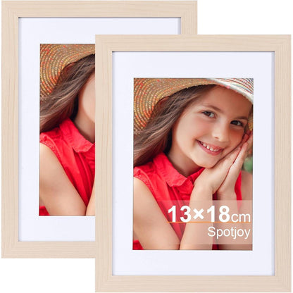 Spotjoy Bilderrahmen 13x18cm 2er-Set Holzrahmen mit