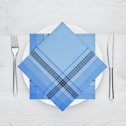 Herren Taschentücher aus Baumwolle – 12er Set, Plaid Design