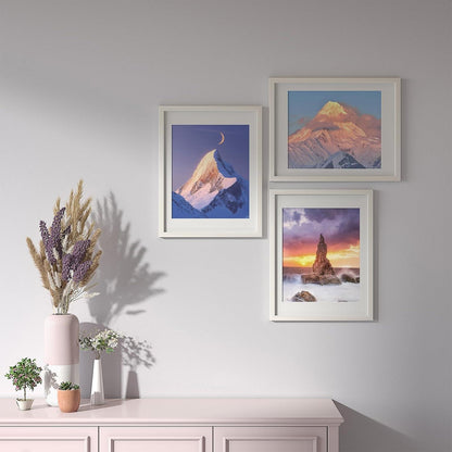 Bilderrahmen 30x40cm Weiß 2er-Set mit Passepartouts