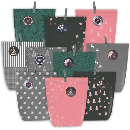 Adventskalender zum Befüllen 24 Weihnachtstüten mit
