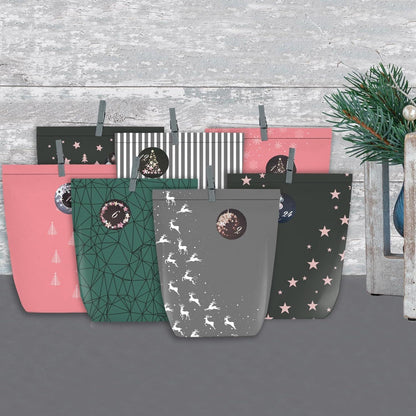 Adventskalender zum Befüllen 24 Weihnachtstüten mit