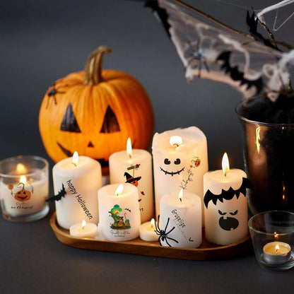 Kerzentattoos Halloween Deko Sticker Kürbis DIY Geschenk