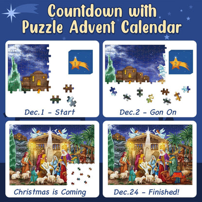 Adventskalender Puzzle für Jungen - hochwertiges Design