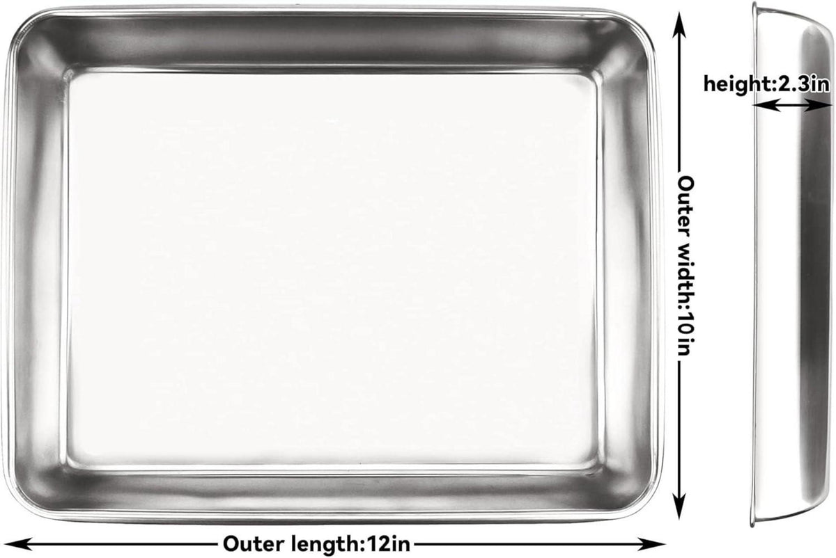 Edelstahl Backblech Antihaftbeschichtet 25x30 cm