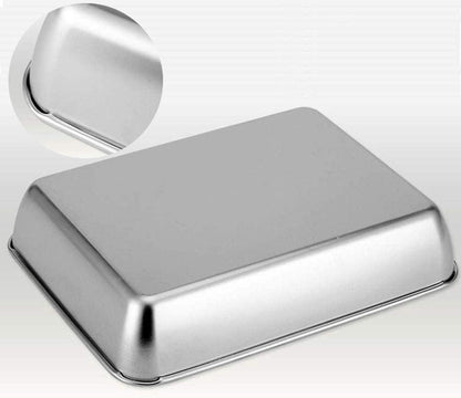 Backblech Rechteckiges Backgeschirr Edelstahl Baking Tray 25x30 cm