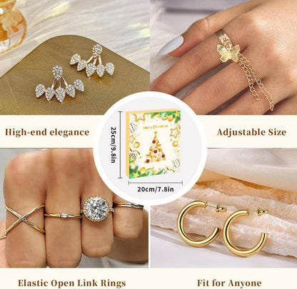 Adventskalender 2024 Frauen Schmuck 24 Tage