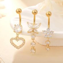 Bauchnabelpiercing Set 5 Stück Chirurgenstahl 10mm Silber Gold Strass Perlen