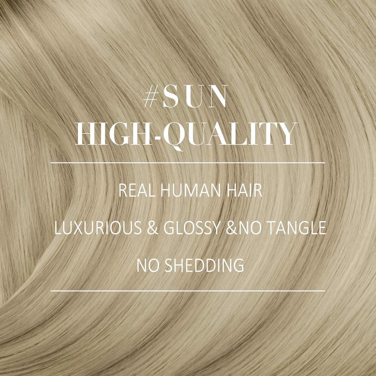 Echthaar Extensions Nanoring Blond 55cm – Aschblond mit Platinblond