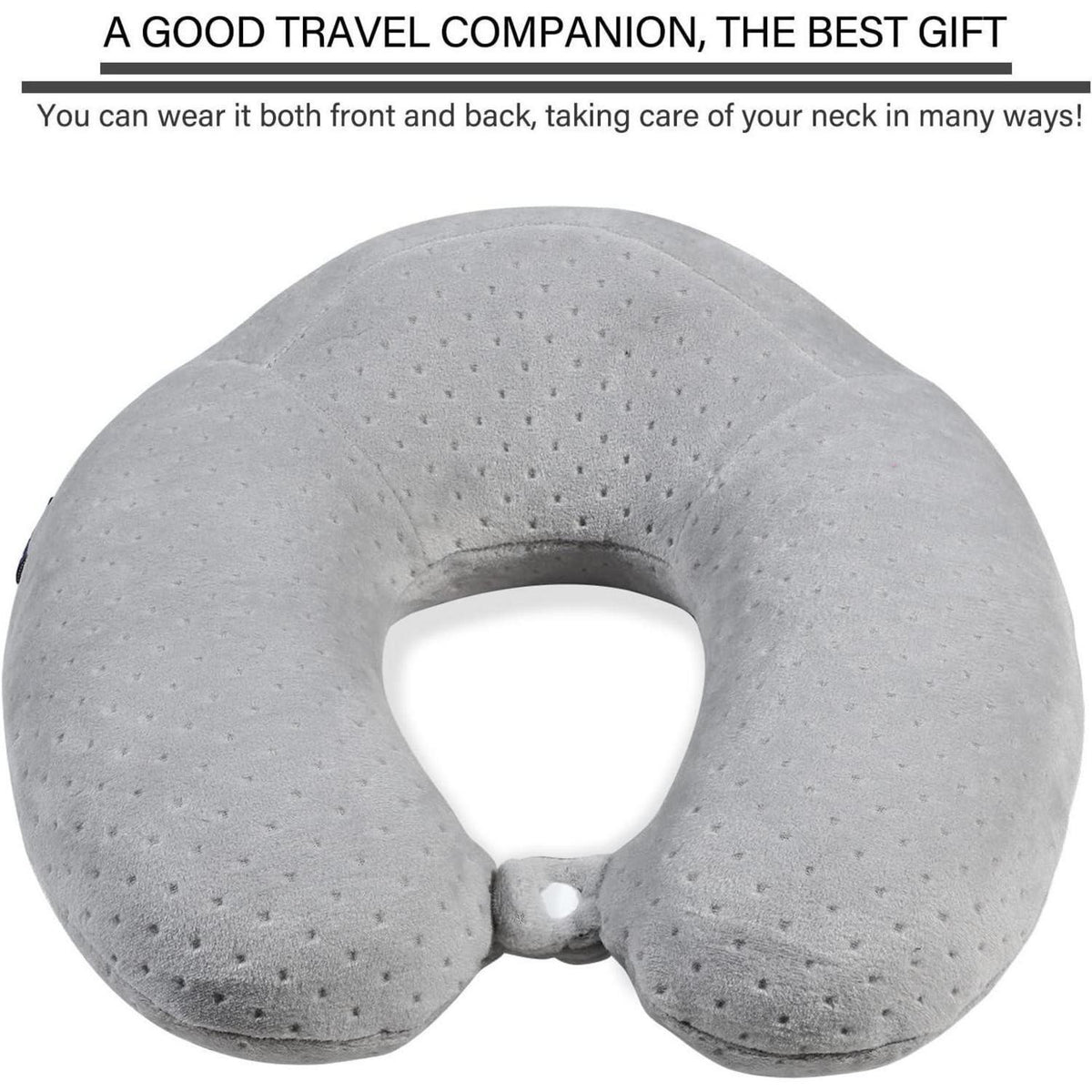Reisekissen Nackenkissen Memory Foam Grau – Flugzeug, Auto, Zuhause
