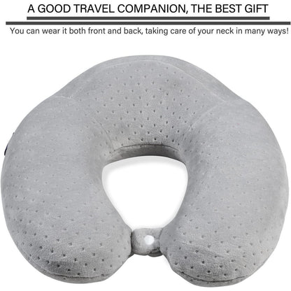 Reisekissen Nackenkissen Memory Foam Grau – Flugzeug, Auto, Zuhause