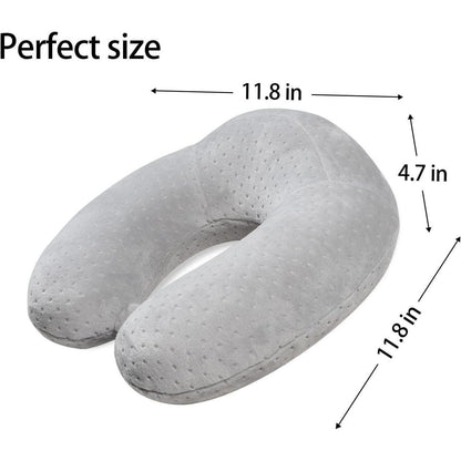 Reisekissen Nackenkissen Memory Foam Grau – Flugzeug, Auto, Zuhause