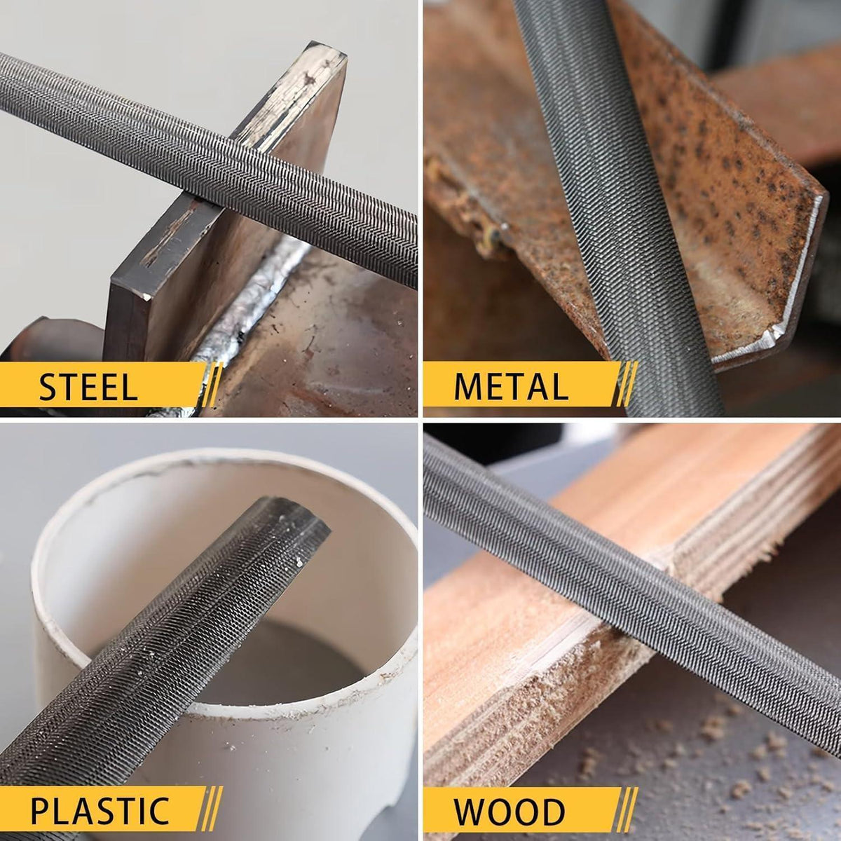 200mm Halbrunde Metallfeile aus Karbonstahl für Profis