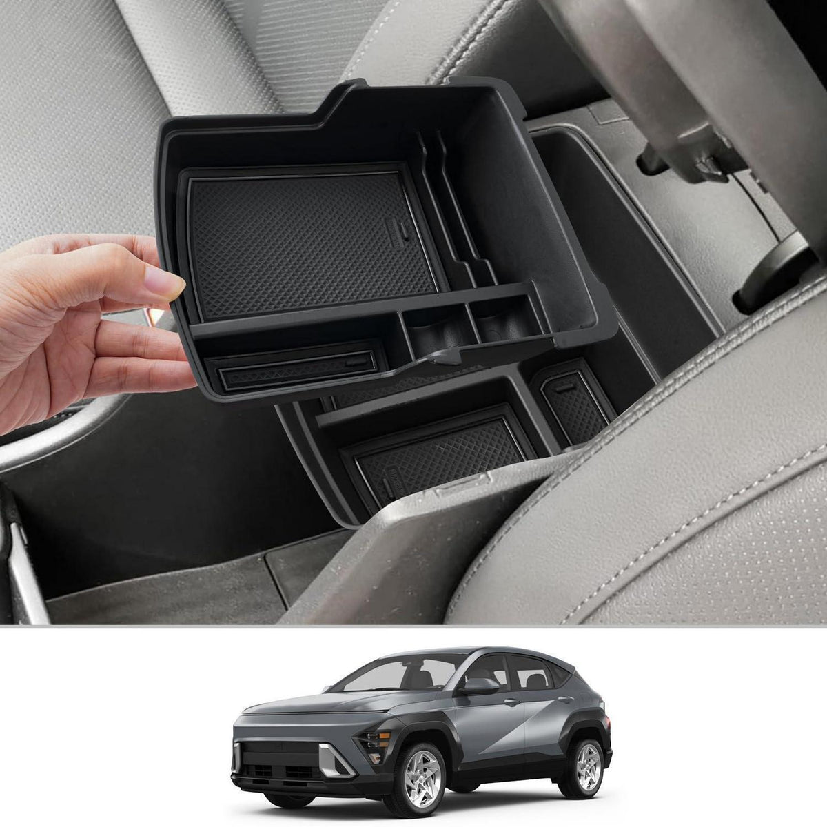 Mittelkonsolen Organizer für Hyundai Kona SX2 2024-2026