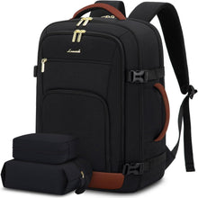 Handgepäck Reiserucksack 40L für 17 Zoll Laptop Schwarz