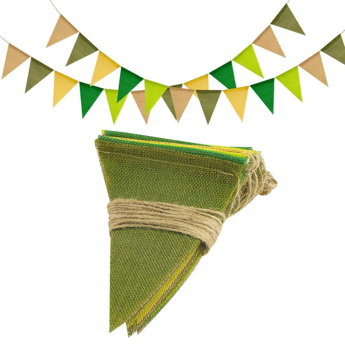 Wimpelkette Salbeigrün 20m – Wetterfest für Garten & Party