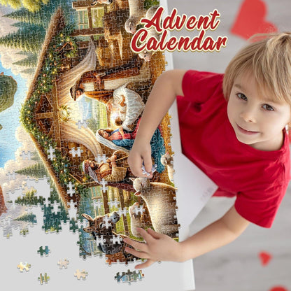 Adventskalender 2024 Kinder Puzzle Weihnachten Countdown