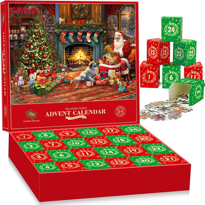 Weihnachts Adventskalender Puzzle 2024 1008 Teile Jigsaw 70x50cm