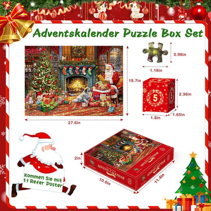 Weihnachtskalender Puzzle 2024 1008 Teile Mädchen Jungen 70x50cm