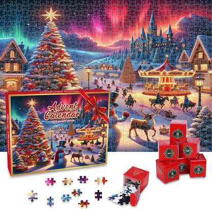 Adventskalender Puzzle Weihnachtscountdown 2024 Mädchen Kinder
