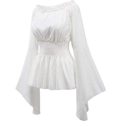Piratenkostüm Damen Mittelalter Bluse mit Korsett & Gürteltasche