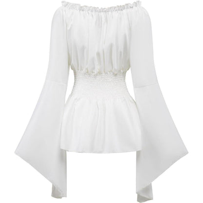 Piratenkostüm Damen Mittelalter Bluse mit Korsett & Gürteltasche