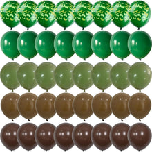 60 Luftballons Grün Braun Camouflage Stück 12 Zoll Militär Themen