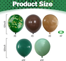 Luftballon Grün Braun 60 Stück Camouflage Ballon 12 Zoll