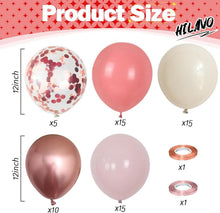 Luftballons Rosa Roségold Metallic Konfetti Boho Party Deko