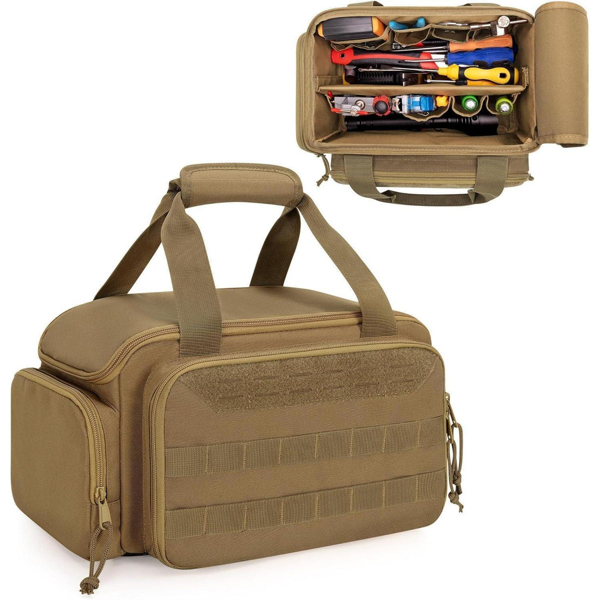 Werkzeugtasche 31cm Khaki mit gepolstertem Boden