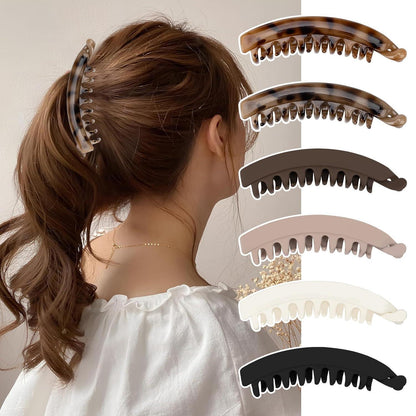 6er Set Octopus Haarklammern Damen Acryl-Haarspangen