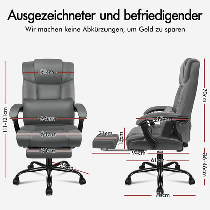 ALFORDSON Bürostuhl mit Verstellbarer Lendenwirbelstütze und