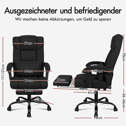 ALFORDSON Bürostuhl mit Lendenwirbelstütze, High