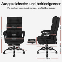 ALFORDSON Großer Bürostuhl Schwarz Hochwertiger