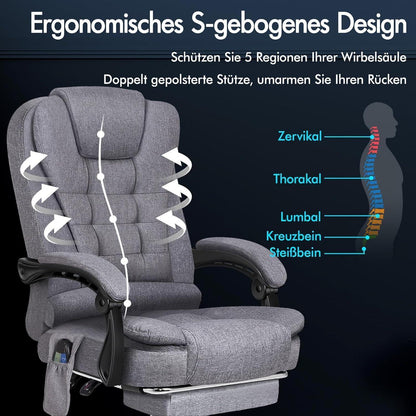 ALFORDSON Ergonomischer Bürostuhl mit