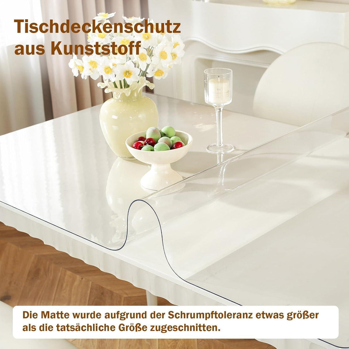 Transparente Tischfolie 100x240 cm – Rutschfest & Kratzfest