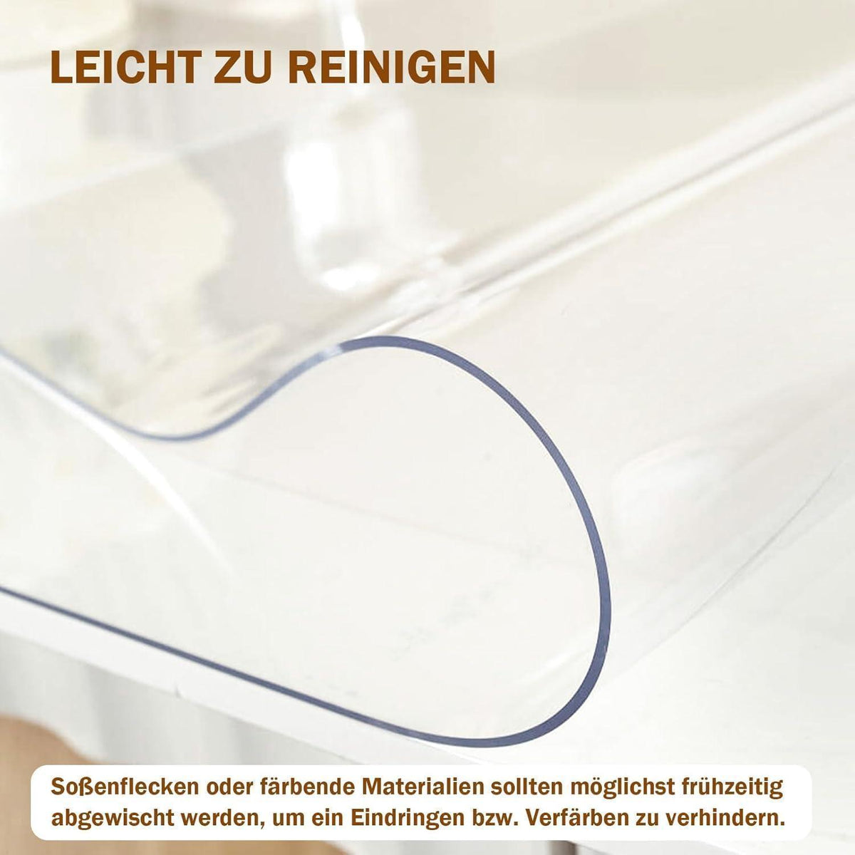 Transparente Tischfolie 100x240 cm – Rutschfest & Kratzfest